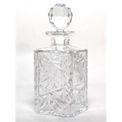 Cut Crystal Pin Wheel Decanter