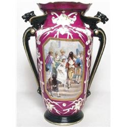 Antique Continental Porcelain Urn