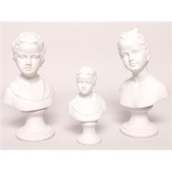 Parian Ware Miniature Busts of Children
