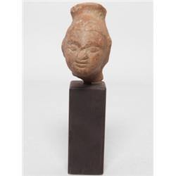 Ancient Terracotta Head on Plinth