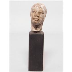 Ancient Terracotta Head on Plinth