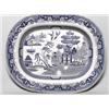 Image 1 : Blue Willow Platter 19th C. Indented Mark