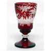 Image 1 : Engraved Ruby & Crystal Goblet