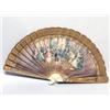 Image 1 : Antique French Gilt Celluloid Ladies  Fan