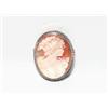Image 1 : Cameo Brooch Set in Sterling