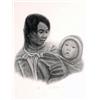 Image 1 : Native Art:  Inuit Lithograph  Mother & Child