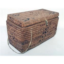 Salish Lilooet Lidded Rectangular Basket