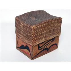 Old Pacific Painted Bent Wood Box