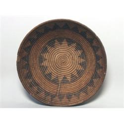 Navajo Coiled Circular Basket Bowl C. 1900