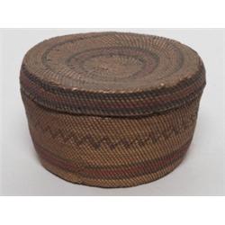 Nootka Circular Lidded Basket