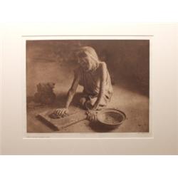 Photolitho By Curtis  The Potter Mixing Clay