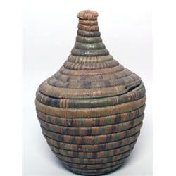 Old Woven Lidded Basket