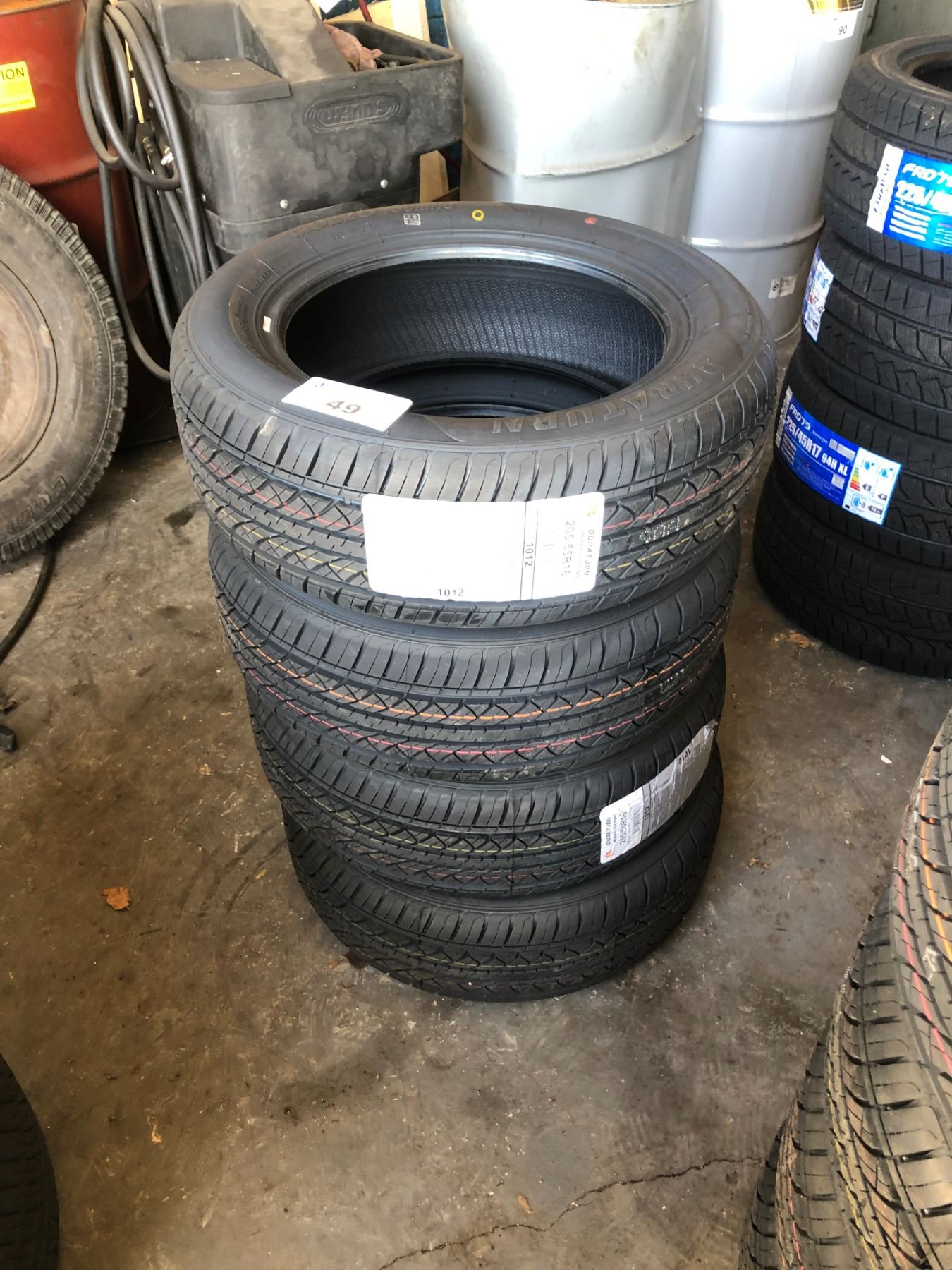 SET OF 4 NEW DURATURN 205/55R16 91V TIRES