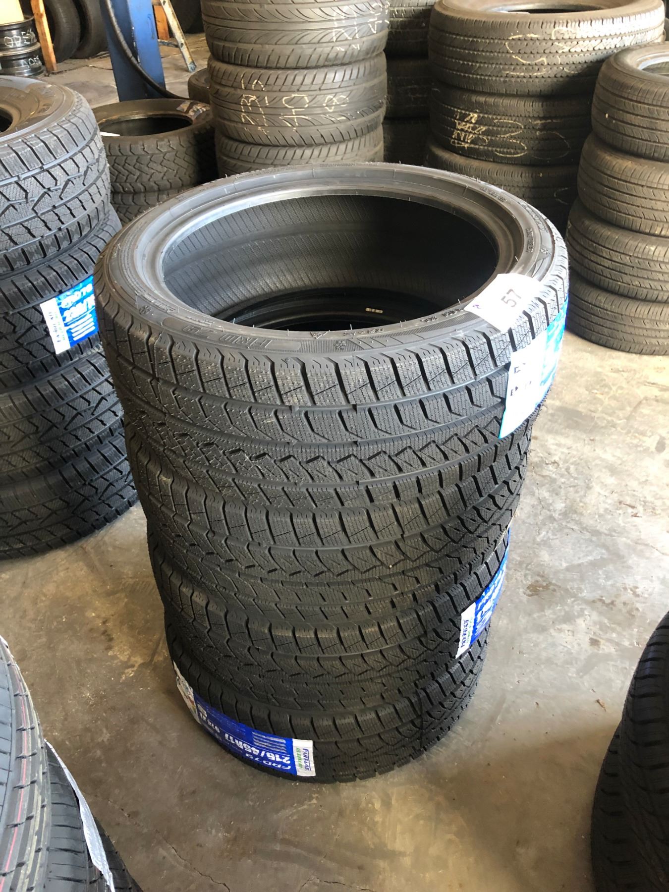 SET OF 4 NEW FARROAD 215/45R17 91H XL WINTER TIRES