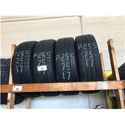 SET OF 4 GOODYEAR P255/75R17 TIRES