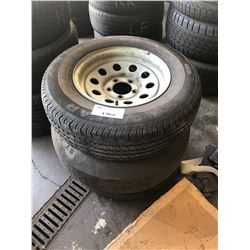 3 ASSORTED TIRES ON RIMS