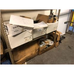 2 SHELVES OF ASSORTED CAR PARTS/HARDWARE