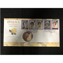DIANA PRINCESS OF WALES 1961-1997 MEMORIAL COIN PHILATELIC NUMISMATIC COVER (ROYAL MINT)