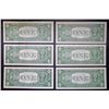 Image 2 : 6- 1957 CU $1 SILVER CERTIFICATES