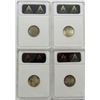 Image 2 : 4-ANACS graded Mercury Dimes
