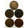 Image 2 : 5-LARGE CENTS:  1837, '48, '51, '52, '53
