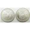Image 2 : 1995 & 2003 AMERICAN SILVER EAGLES