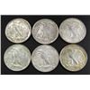 Image 2 : (6) WALKING LIBERTY MIXED HALF DOLLARS