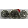 Image 1 : 1955 BU, 1961 PRF, 1962-D BU FRANKLIN HALF DOLLARS