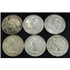 Image 2 : (6) WALKING LIBERTY MIXED HALF DOLLARS