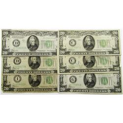 6-1934 $20 FRN; 1-MINNEAPOLIS, 1-CHICAGO,