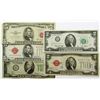 Image 1 : 5-STAR NOTES; $2 RED SEAL, 2-$5 RED SEALS
