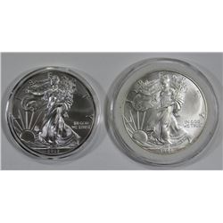 1999 & 2012 AMERICAN SILVER EAGLES
