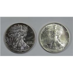 1994 & 1997 AMERICAN SILVER EAGLES