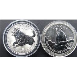 2- QUEEN ELIZABETH 1OZ FINE SILVER $5 ROUND