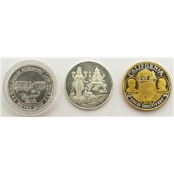 3- .999 FINE SILVER COINS