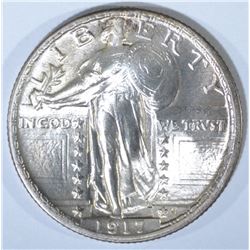 1917 TYPE-2 STANDING LIBERTY QUARTER, BU