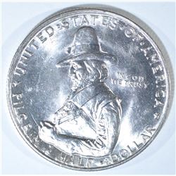 1920 PILGRIM COMMEM HALF DOLLAR, CH BU