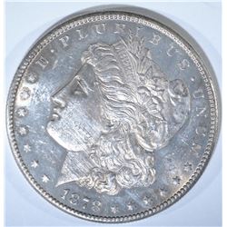 1878-S MORGAN DOLLAR, CH BU PL scratched