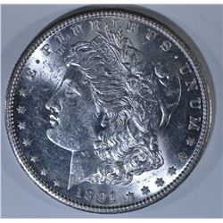 1891-S MORGAN DOLLAR, CH BU