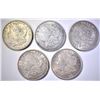 Image 1 : 5-AU/BU 1921 MORGAN DOLLARS