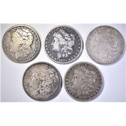 5-CIRC MORGAN DOLLARS
