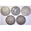 Image 2 : 5-CIRC MORGAN DOLLARS