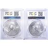 Image 2 : 2016 & 17 AMERICAN SILVER EAGLES, PCGS MS-70