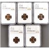 Image 1 : 5 LINCOLN CENTS NGC PF-67 RD