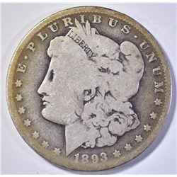 1893-CC MORGAN DOLLAR  GOOD