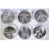 Image 1 : 6 - SILVER UNC COMMEM DOLLARS;