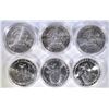 Image 2 : 6 - SILVER UNC COMMEM DOLLARS;