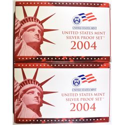 2-2004 U,S, SILVER PROOF SETS