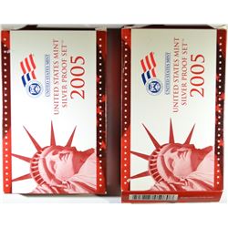 2-2005 U.S. SILVER PROOF SETS