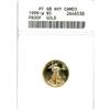 Image 1 : 1999-W Gold Eagle $5 ANACS PF68HCAM